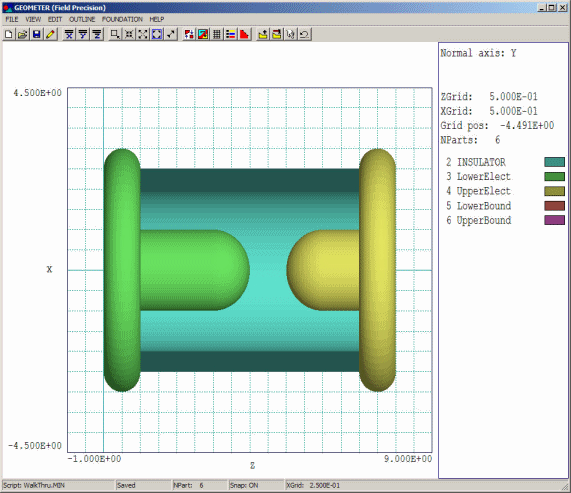 Geometer screenshot, spark gap switch
