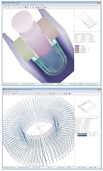 Magnum and Magwinder screenshots,3D magnetic fields